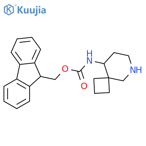 9H-fluoren-9-ylmethyl N-{6-azaspiro[3.5]nonan-9-yl}carbamate structure