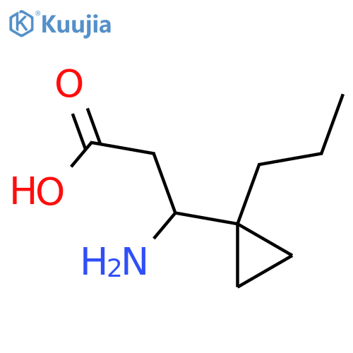 3-amino-3-(1-propylcyclopropyl)propanoic acid structure