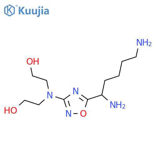 2-{5-(1,5-diaminopentyl)-1,2,4-oxadiazol-3-yl(2-hydroxyethyl)amino}ethan-1-ol structure