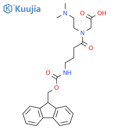2-{N-2-(dimethylamino)ethyl-4-({(9H-fluoren-9-yl)methoxycarbonyl}amino)butanamido}acetic acid structure