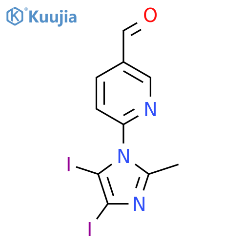 6-(4,5-diiodo-2-methyl-1H-imidazol-1-yl)pyridine-3-carbaldehyde structure