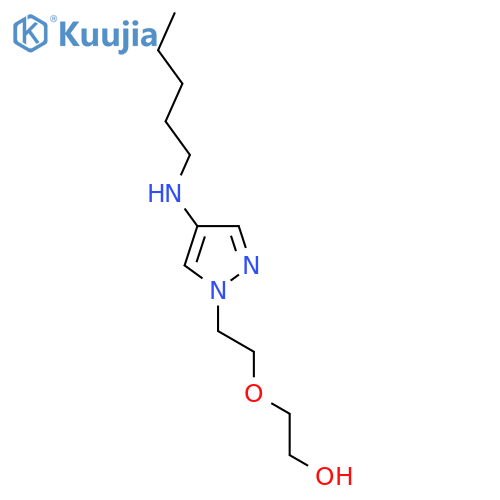 2-{2-4-(pentylamino)-1H-pyrazol-1-ylethoxy}ethan-1-ol structure