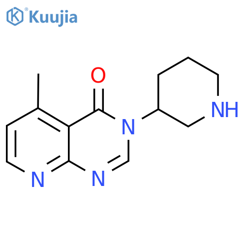 5-methyl-3-(piperidin-3-yl)-3H,4H-pyrido2,3-dpyrimidin-4-one structure