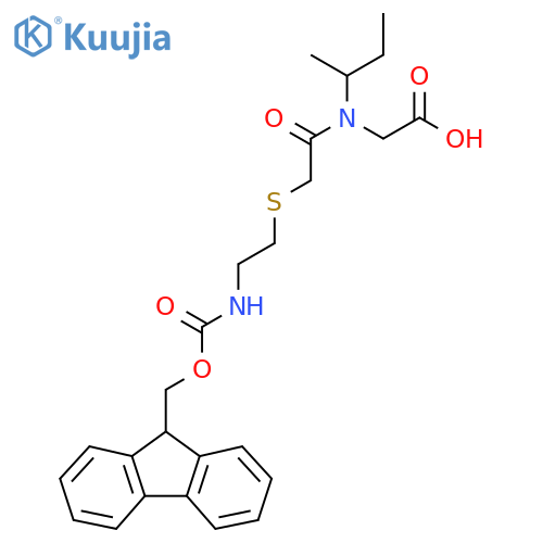 2-N-(butan-2-yl)-2-{2-({(9H-fluoren-9-yl)methoxycarbonyl}amino)ethylsulfanyl}acetamidoacetic acid structure
