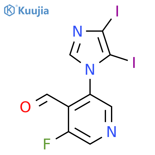 3-(4,5-diiodo-1H-imidazol-1-yl)-5-fluoropyridine-4-carbaldehyde structure
