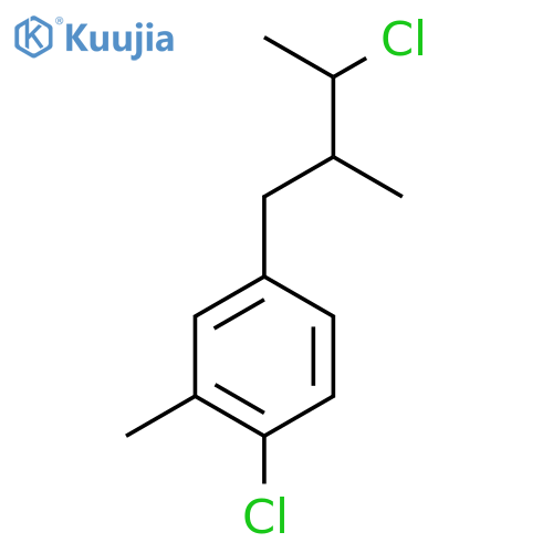 1-chloro-4-(3-chloro-2-methylbutyl)-2-methylbenzene structure