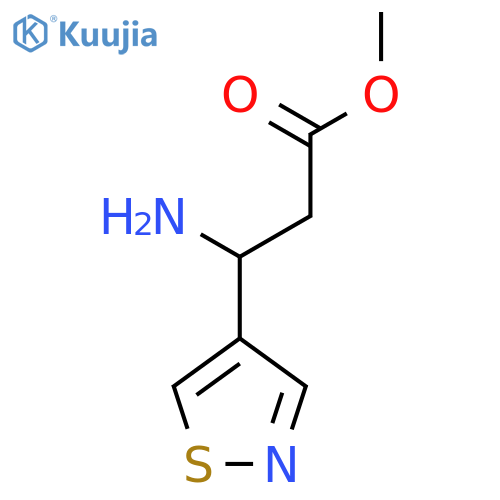 methyl 3-amino-3-(1,2-thiazol-4-yl)propanoate structure