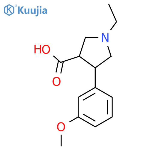 1-ethyl-4-(3-methoxyphenyl)pyrrolidine-3-carboxylic acid structure