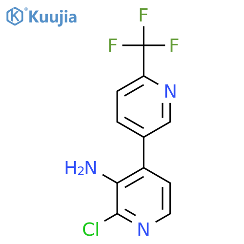 2-chloro-4-6-(trifluoromethyl)pyridin-3-ylpyridin-3-amine structure