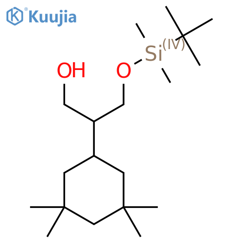 3-[(Tert-butyldimethylsilyl)oxy]-2-(3,3,5,5-tetramethylcyclohexyl)propan-1-ol structure