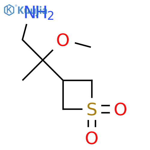 3-(1-amino-2-methoxypropan-2-yl)-1lambda6-thietane-1,1-dione structure