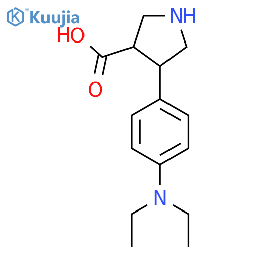 4-4-(diethylamino)phenylpyrrolidine-3-carboxylic acid structure