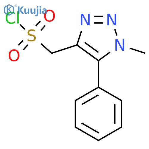(1-methyl-5-phenyl-1H-1,2,3-triazol-4-yl)methanesulfonyl chloride structure