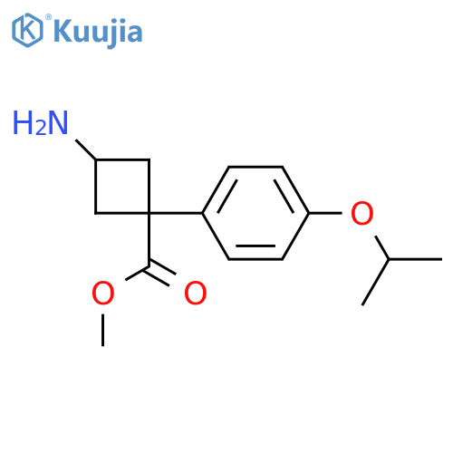 methyl 3-amino-1-4-(propan-2-yloxy)phenylcyclobutane-1-carboxylate structure