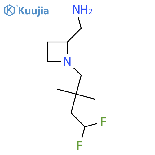 1-(4,4-difluoro-2,2-dimethylbutyl)azetidin-2-ylmethanamine structure