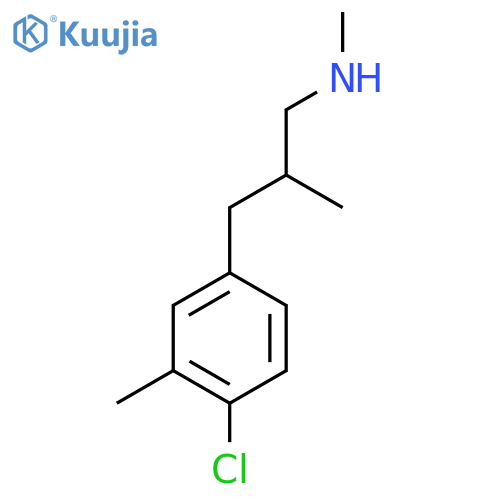 3-(4-chloro-3-methylphenyl)-2-methylpropyl(methyl)amine structure