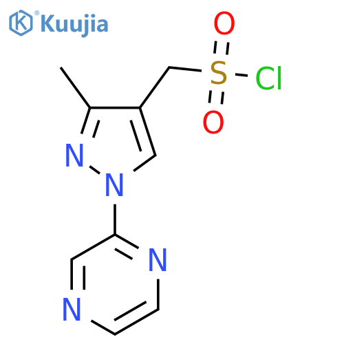 3-methyl-1-(pyrazin-2-yl)-1H-pyrazol-4-ylmethanesulfonyl chloride structure