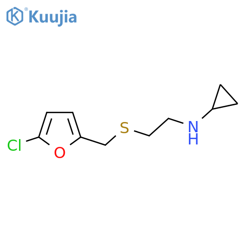 N-(2-{(5-chlorofuran-2-yl)methylsulfanyl}ethyl)cyclopropanamine structure