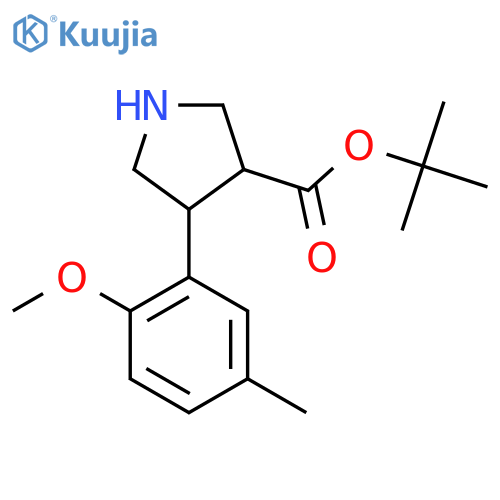 Tert-butyl 4-(2-methoxy-5-methylphenyl)pyrrolidine-3-carboxylate structure