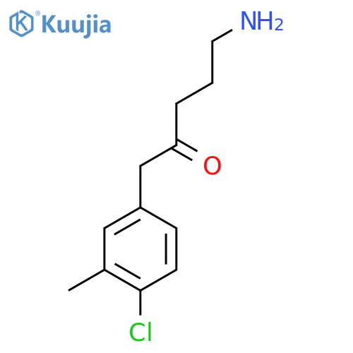 5-amino-1-(4-chloro-3-methylphenyl)pentan-2-one structure
