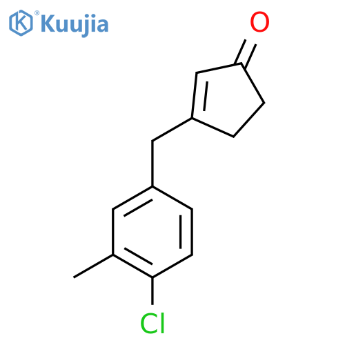 3-(4-chloro-3-methylphenyl)methylcyclopent-2-en-1-one structure