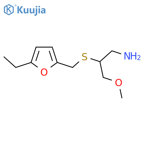 2-{(5-ethylfuran-2-yl)methylsulfanyl}-3-methoxypropan-1-amine structure