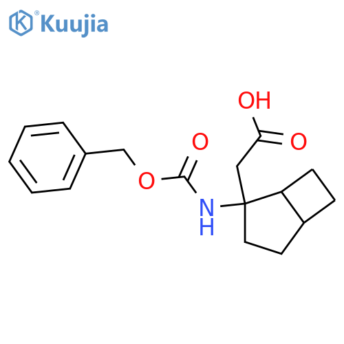 2-(2-{(benzyloxy)carbonylamino}bicyclo3.2.0heptan-2-yl)acetic acid structure