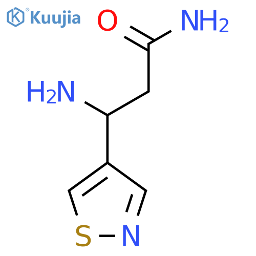 3-amino-3-(1,2-thiazol-4-yl)propanamide structure