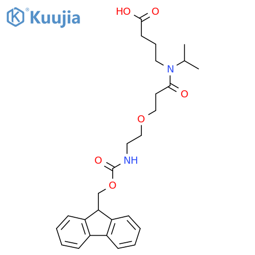 4-{3-2-({(9H-fluoren-9-yl)methoxycarbonyl}amino)ethoxy-N-(propan-2-yl)propanamido}butanoic acid structure
