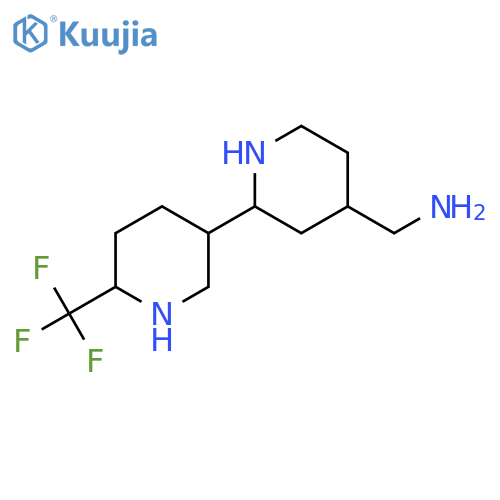 {2-6-(trifluoromethyl)piperidin-3-ylpiperidin-4-yl}methanamine structure