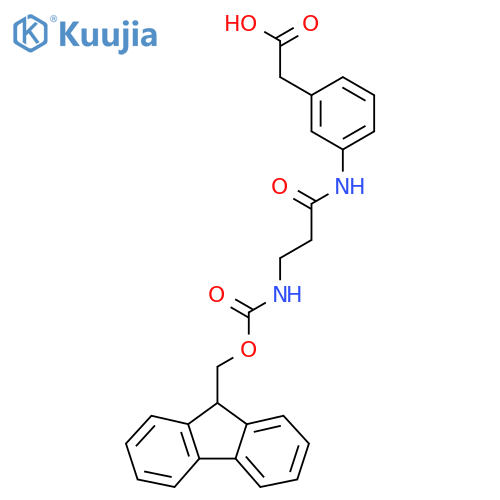 2-{3-3-({(9H-fluoren-9-yl)methoxycarbonyl}amino)propanamidophenyl}acetic acid structure