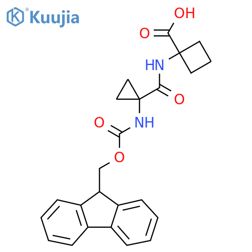 1-1-({(9H-fluoren-9-yl)methoxycarbonyl}amino)cyclopropaneamidocyclobutane-1-carboxylic acid structure