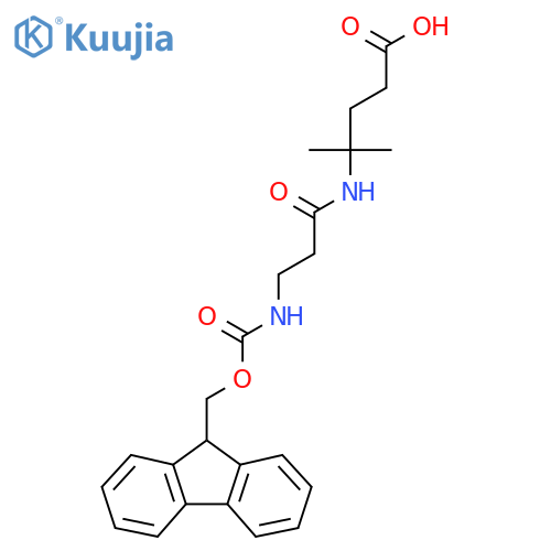 4-3-({(9H-fluoren-9-yl)methoxycarbonyl}amino)propanamido-4-methylpentanoic acid structure