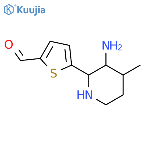 5-(3-amino-4-methylpiperidin-2-yl)thiophene-2-carbaldehyde structure