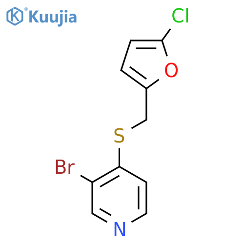 3-bromo-4-{(5-chlorofuran-2-yl)methylsulfanyl}pyridine structure