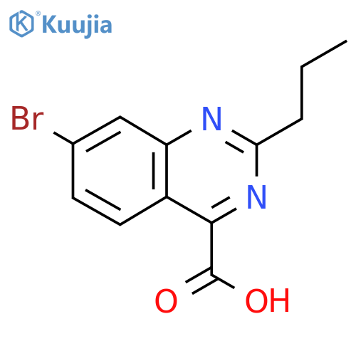 7-bromo-2-propylquinazoline-4-carboxylic acid structure