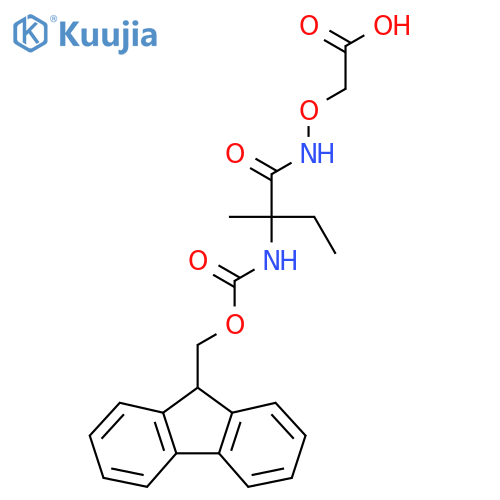 2-{2-({(9H-fluoren-9-yl)methoxycarbonyl}amino)-2-methylbutanamidooxy}acetic acid structure