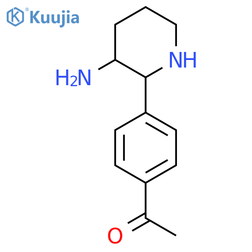 1-4-(3-aminopiperidin-2-yl)phenylethan-1-one structure