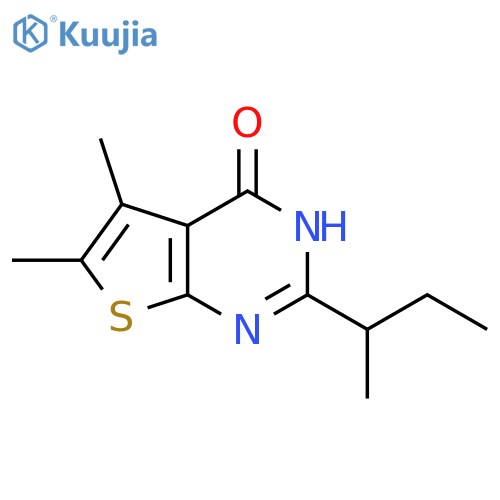 2-(butan-2-yl)-5,6-dimethyl-3H,4H-thieno2,3-dpyrimidin-4-one structure