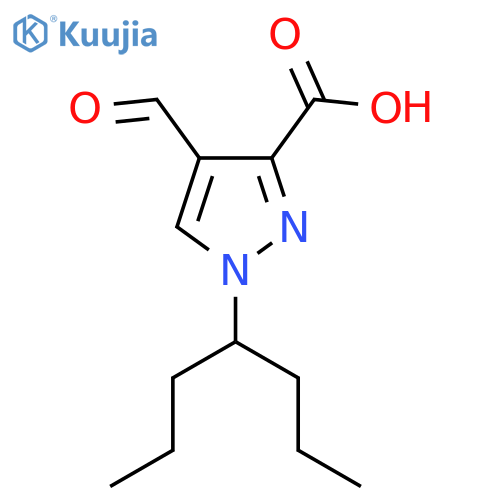 4-formyl-1-(heptan-4-yl)-1H-pyrazole-3-carboxylic acid structure