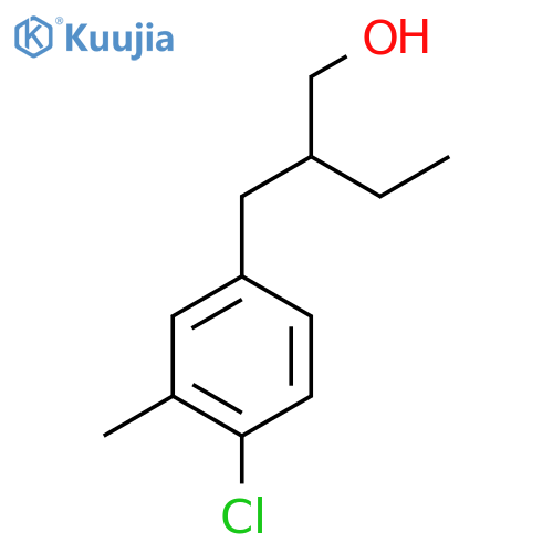 2-(4-chloro-3-methylphenyl)methylbutan-1-ol structure