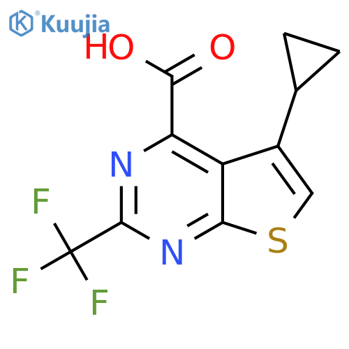 5-cyclopropyl-2-(trifluoromethyl)thieno2,3-dpyrimidine-4-carboxylic acid structure