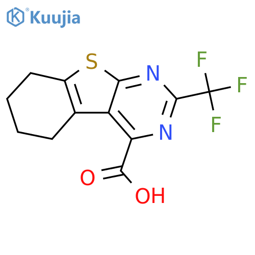 5-(trifluoromethyl)-8-thia-4,6-diazatricyclo7.4.0.0,2,7trideca-1(9),2,4,6-tetraene-3-carboxylic acid structure