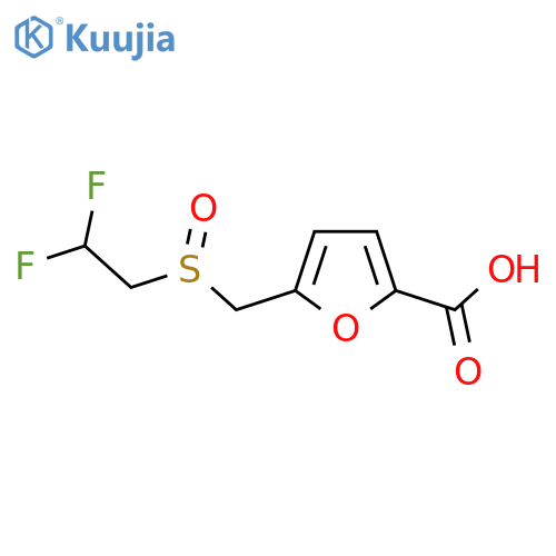 5-(2,2-difluoroethanesulfinyl)methylfuran-2-carboxylic acid structure