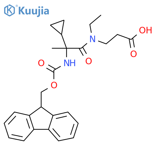 3-2-cyclopropyl-N-ethyl-2-({(9H-fluoren-9-yl)methoxycarbonyl}amino)propanamidopropanoic acid structure