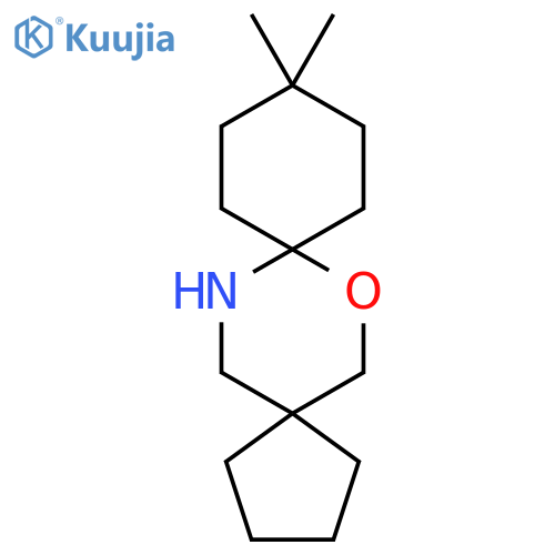 11,11-dimethyl-7-oxa-14-azadispiro4.2.5^{8}.2^{5}pentadecane structure