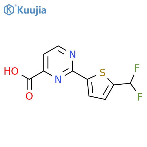2-5-(difluoromethyl)thiophen-2-ylpyrimidine-4-carboxylic acid structure
