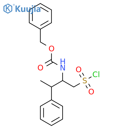 benzyl N-1-(chlorosulfonyl)-3-phenylbutan-2-ylcarbamate structure