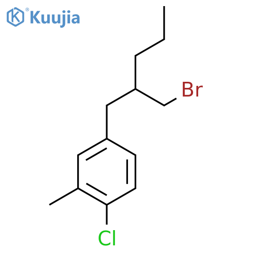4-2-(bromomethyl)pentyl-1-chloro-2-methylbenzene structure