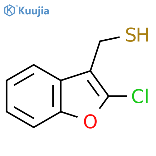 (2-chloro-1-benzofuran-3-yl)methanethiol structure